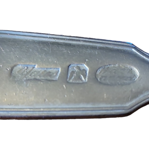 Vtg Antique Yates Small Silver Spoon Fiddle Style Stamped - Picture 3 of 4